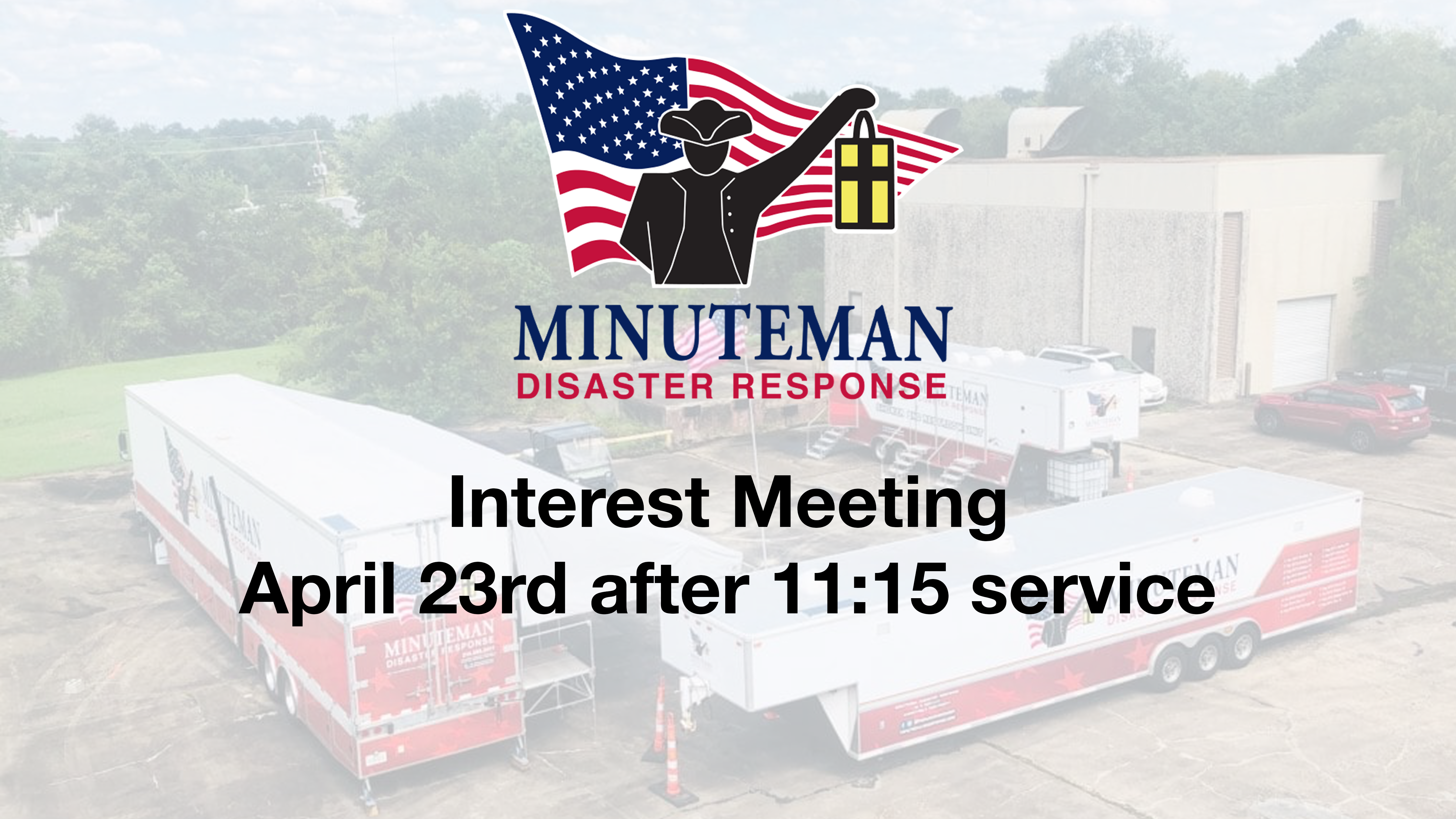 Minuteman Disaster Response Interest Meeting